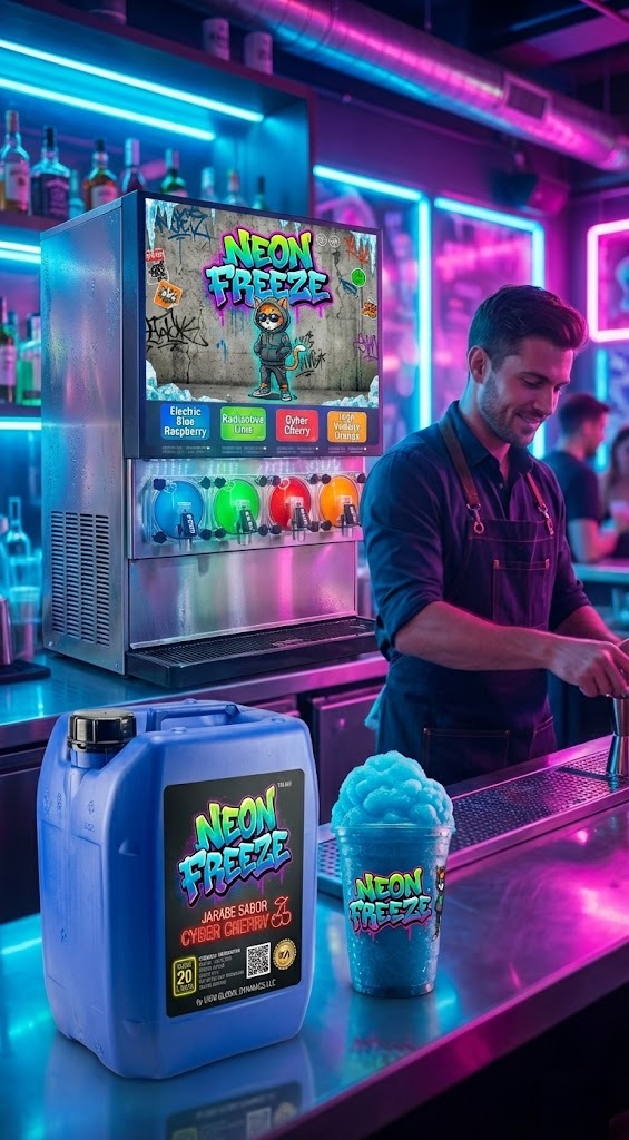 Bartender Neon Freeze